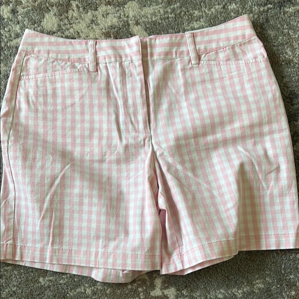 Lands' End Pink Checkered Women's Shorts